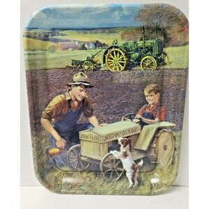 2001 John Deere "Big Wheel, Little Wheels" Metal Tray 13.25"X10.5" U40